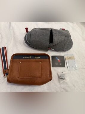 New American Airlines / Shinola Flagship First Amenity Kit + Slippers